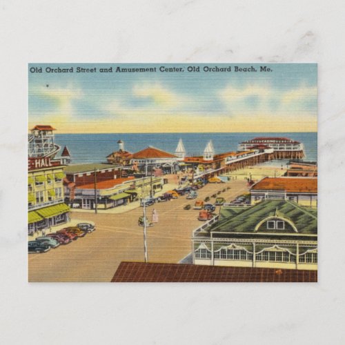 Amusement Park Old Orchard Beach Maine Postcard