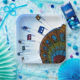 Amusement Park Ride Paper Plates