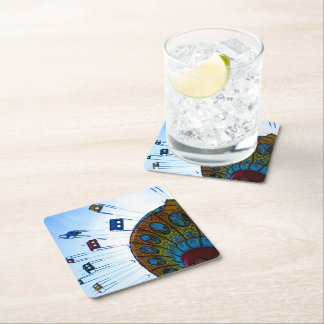Amusement Park Ride Square Paper Coaster