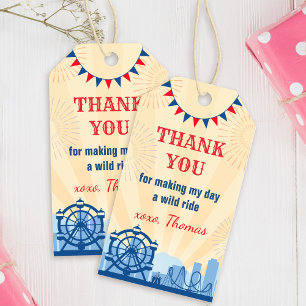 Amusement Park Thank you Favor Tag