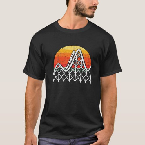 Amusement Park Vintage Roller Coaster Lover Advent T_Shirt