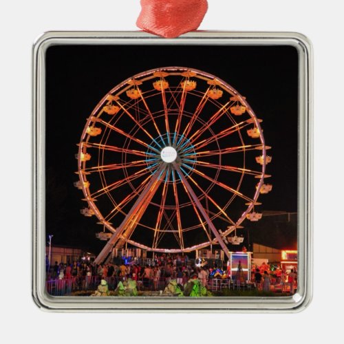 Amusement park wheel metal ornament