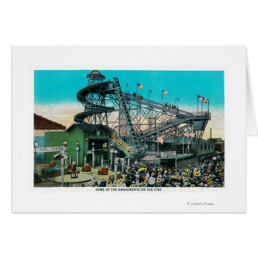 Amusement Rides at the Pike, Long Beach Cards (Front Horizontal)
