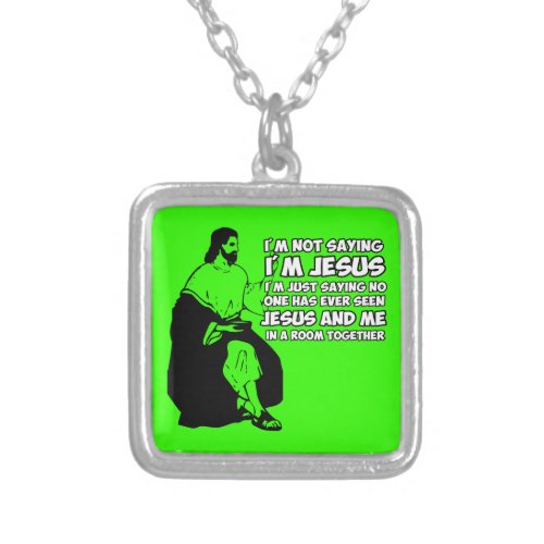 Amusing atheist silver plated necklace