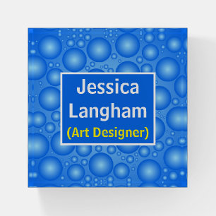 Amusing Bubble Effect Nameplate Paperweight