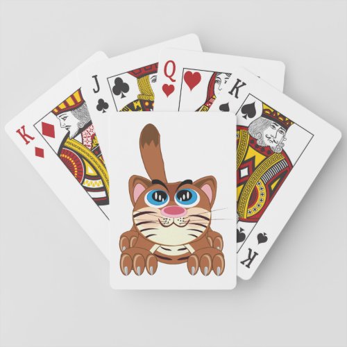 Amusing Cat Playing Cards