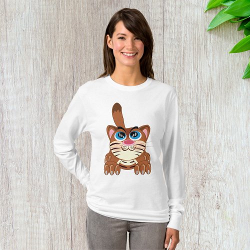 Amusing Cat Womens Long_Sleeve T_Shirt