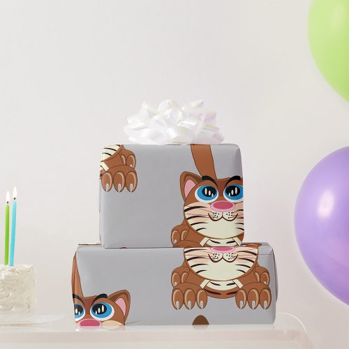 Amusing Cat Wrapping Paper
