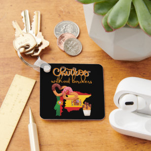 Amusing Churros Snack without Borders Keychain