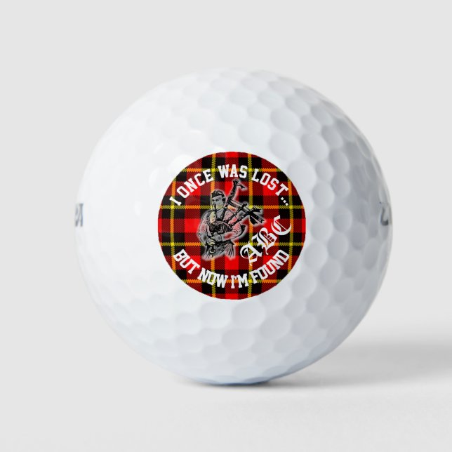 Amusing joke I Once Was Lost But Now I'm Found Golf Balls (Front)