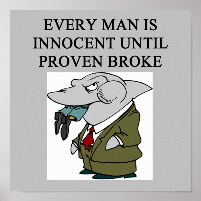 amusing lawyers / attorneys design poster (Front)