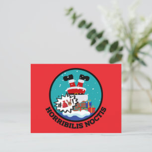 Amusing Santa Claus's Horribilis Noctis Holiday Postcard