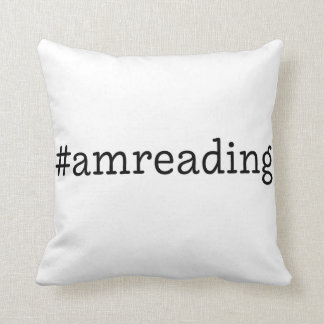#amwriting or #amreading throw pillow
