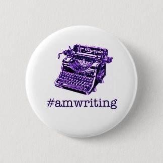 #amwriting pinback button