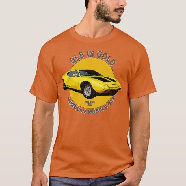 AMX American Muscle 60s 70s Old is Gold T-Shirt (Front)