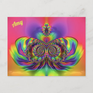 AMY ~ 3D Design Pattern ~ Multi Colors Postcard