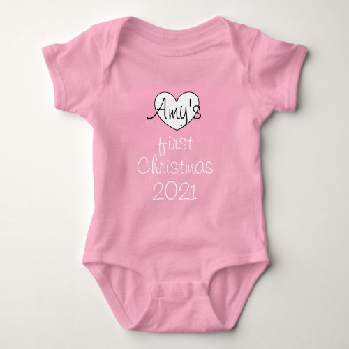 Amy Christmas onsie by dalDesignNZ Baby Bodysuit