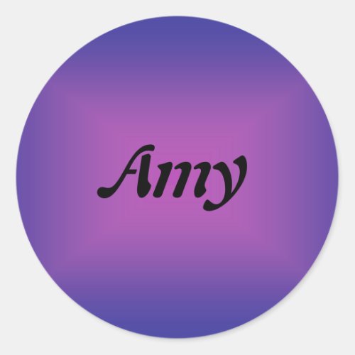 Amy Classic Round Sticker