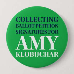 Amy Collecting Signatures Round Button