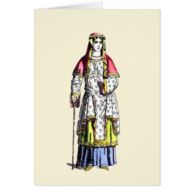 AMY ~ COSTUMES ~ 950 AD ~ Personalized  Cards (Front)