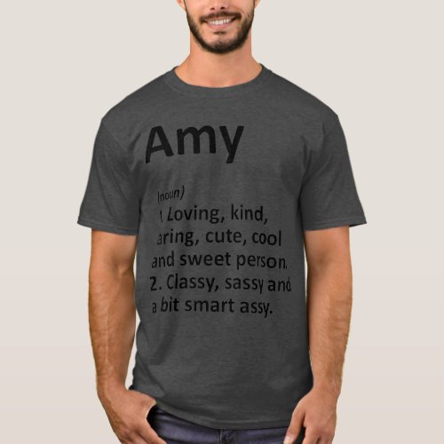 AMY Definition Personalized Name Funny Birthday T_Shirt