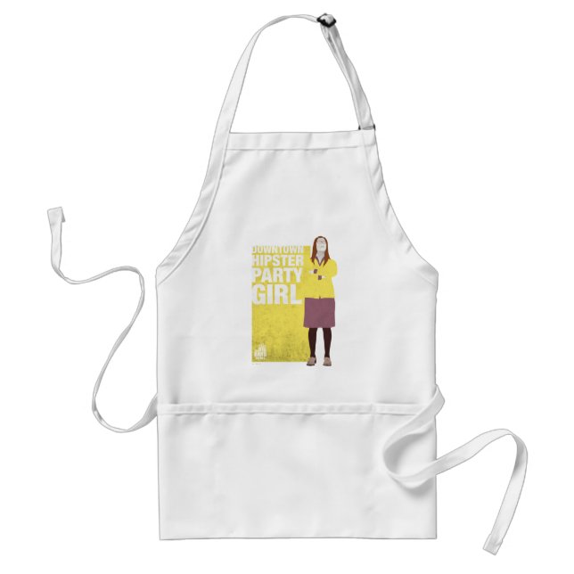 Amy | Downtown Hipster Party Girl Adult Apron (Front)