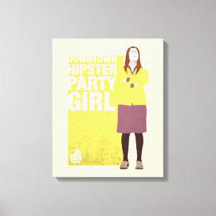 Amy Downtown Hipster Party Girl Canvas Print