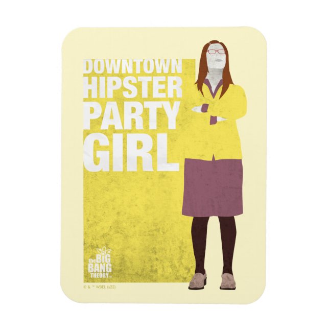 Amy | Downtown Hipster Party Girl Magnet (Vertical)