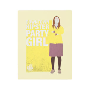 Amy Downtown Hipster Party Girl Metal Print