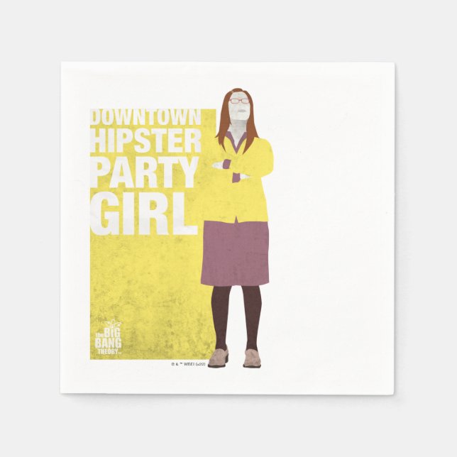 Amy | Downtown Hipster Party Girl Napkins (Front)