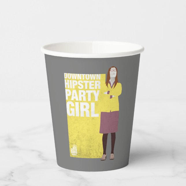 Amy | Downtown Hipster Party Girl Paper Cups (Left)