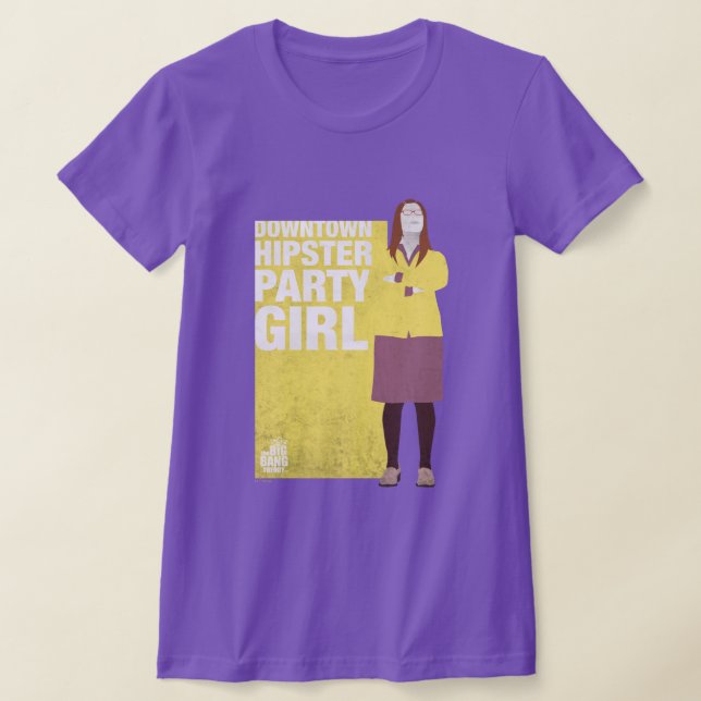 Amy | Downtown Hipster Party Girl T-Shirt (Laydown)