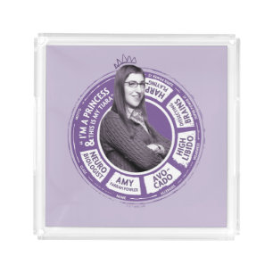 Amy Farrah Fowler Info Graphic Acrylic Tray