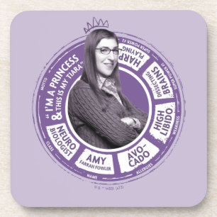Amy Farrah Fowler Info Graphic Beverage Coaster