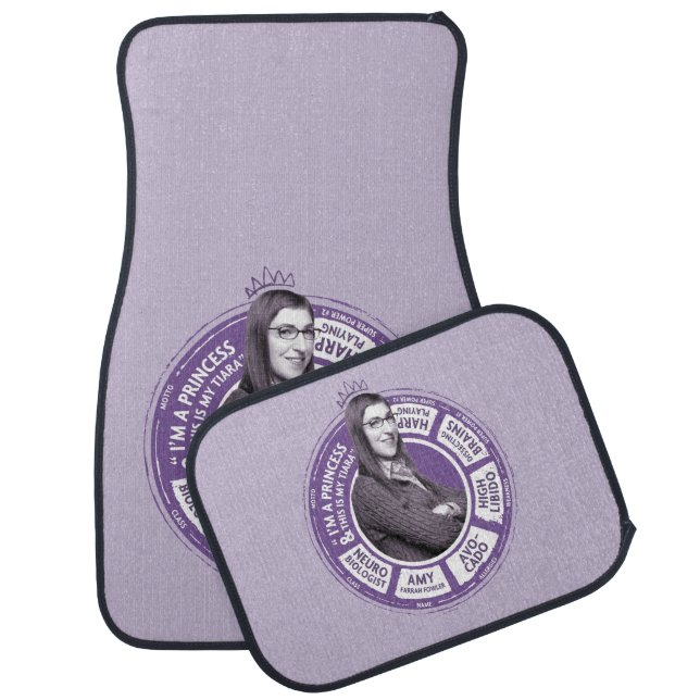 Amy Farrah Fowler Info Graphic Car Floor Mat (Set)