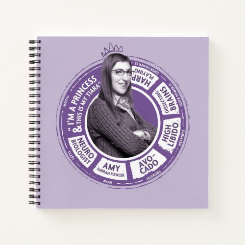 Amy Farrah Fowler Info Graphic Notebook