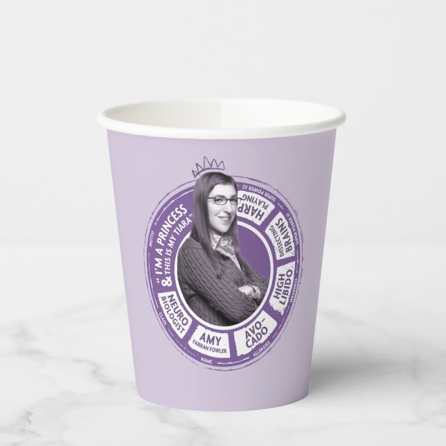 Amy Farrah Fowler Info Graphic Paper Cups (Left)