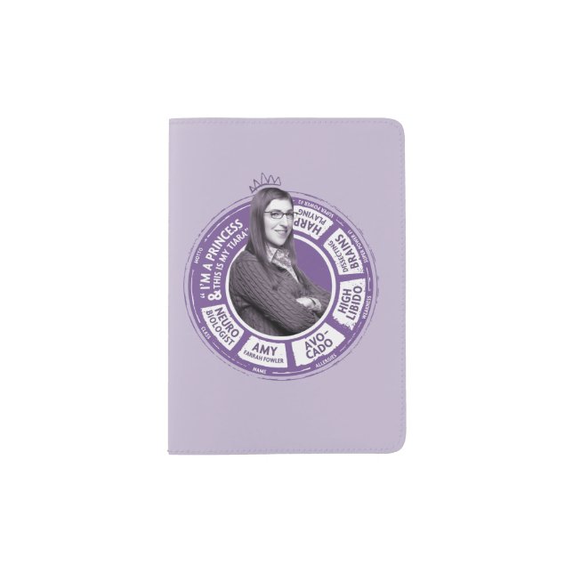 Amy Farrah Fowler Info Graphic Passport Holder (Front)