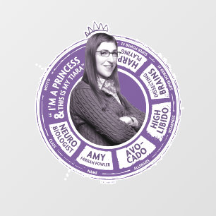 Amy Farrah Fowler Info Graphic Wall Decal