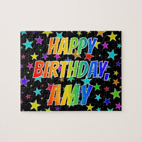 AMY First Name Fun HAPPY BIRTHDAY Jigsaw Puzzle