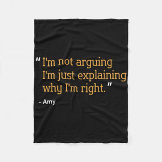 Amy Gift Quote Personalized Funny Birthday Name Id Fleece Blanket