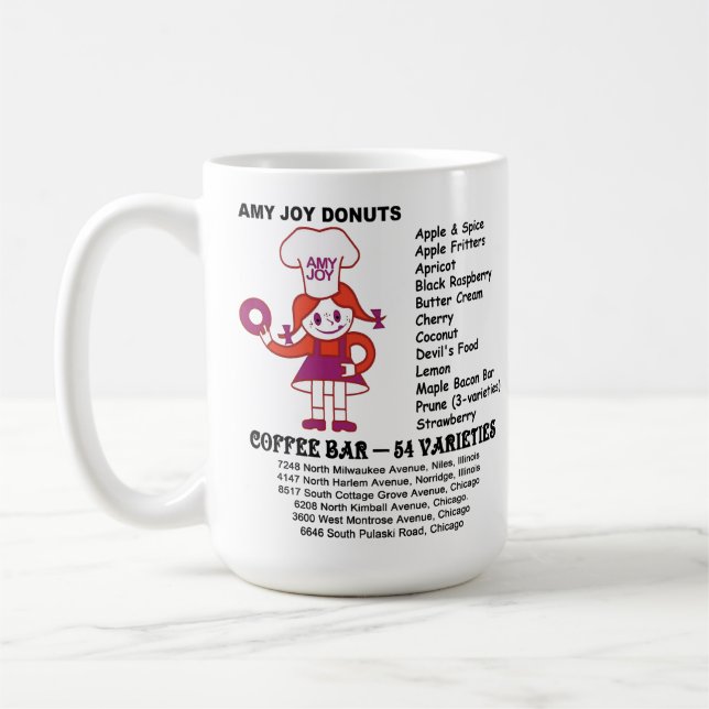 Amy Joy Donut Shops of Illinois Coffee Mug (Left)