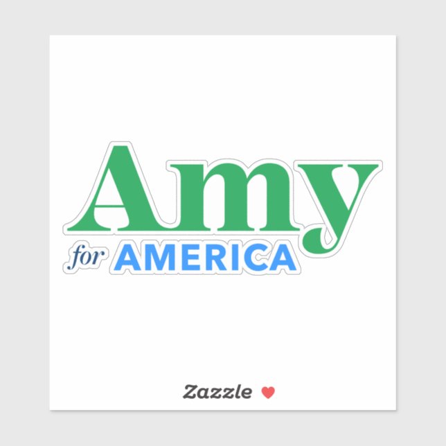 Amy Klobuchar 2020 Amy for President Sticker (Sheet)