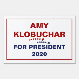 Amy Klobuchar for president 2020 Sign