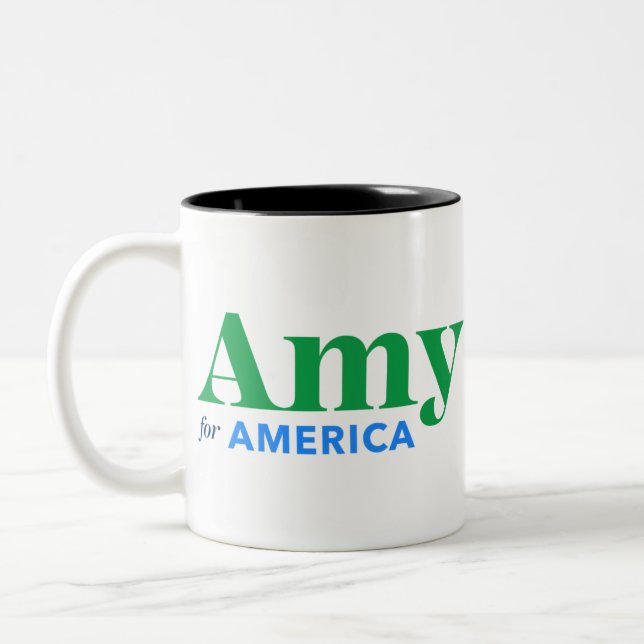 Amy Klobuchar for President 2020 Two-Tone Coffee Mug (Left)