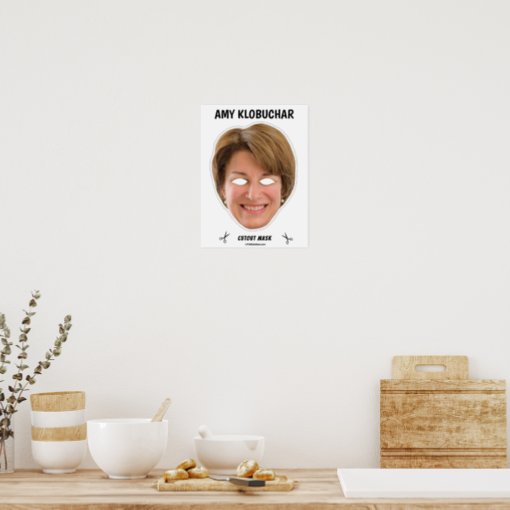 Amy Klobuchar Halloween Mask Poster Zazzle 