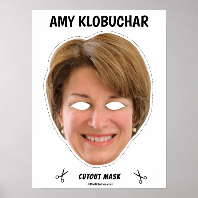 Amy Klobuchar Halloween Mask Poster Zazzle 