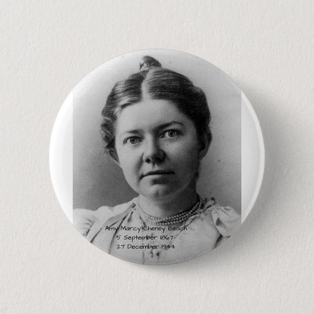Amy Marcy Cheney Beach Button (Front)