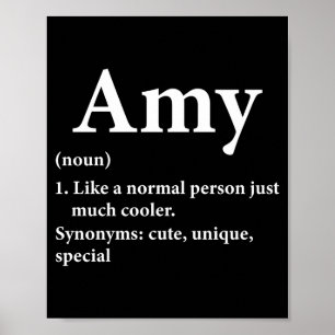 Amy Name Definition Funny D Poster