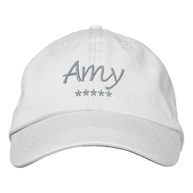Amy Name Embroidered Baseball Cap (Front)
